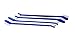 Duke's Pet Products 4 Piece Double Sided Canine Toothbrush Set with Long 8 1/2 Inch Handle (Blue, 4 Peice)