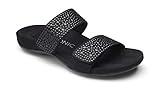Vionic with Orthaheel Technology Womens Samoa Slide Black Sandal - 9 M