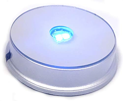 image for Amlong Crystal Merchandise Display Base, LED Lighted, Mirrored Top, 3 