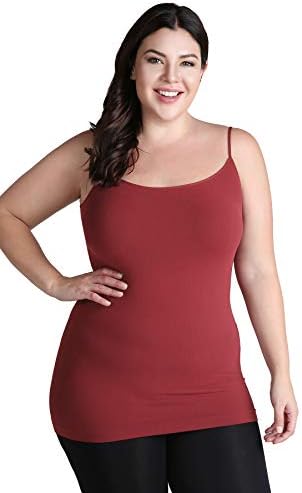 NIKIBIKI Women Seamless Premium Classic Camisole, Made in U.S.A, Plus Size