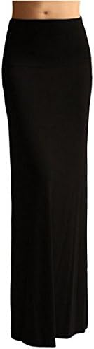 Azules Basic Maxi Skirts (SMALL, BLACK)