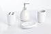 Home Basics 4Pc Bath Accessory Set White,