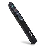 TaoHorse Wireless Presenter, 2.4GHz Laser PowerPoint Clicker PPT Presentation Remote Control Pen with USB Receiver, 100m Range Hyperlink Volume Control