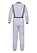 frawirshau Astronaut Costume Adult Role Play Cosplay Costumes Spaceman Flight Jumpsuit Space Suit for Men White 2XL