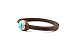 Genuine Italian Leather Bracelet in Multiple Color Combinations | Stone Closure | Handcrafted in Italy (Ginger) … (Brown Leather with Turquoise Stone, 6.75)