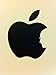 Apple Logo with Steve Jobs Face Decal Sticker Peel And Stick Black
