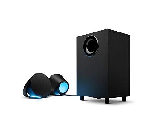 Logitech G560 PC Gaming Ultra Surround Sound Speakers with Game Driven RGB Lighting, UK Plug, Black