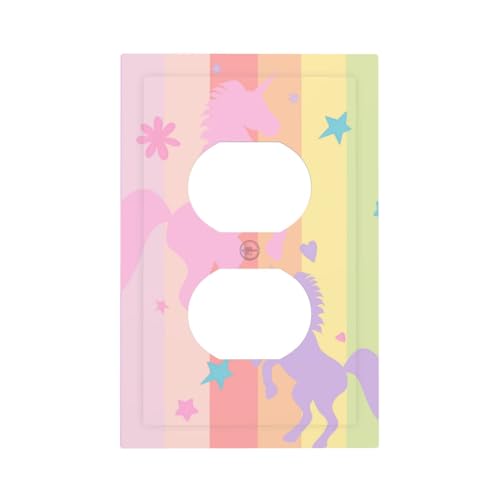 ShinyLuck Rainbow Unicorn 1 Gang Electrical Duplex