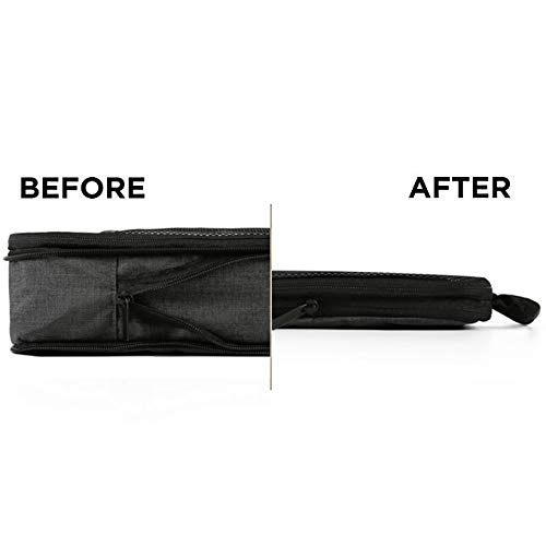 VASCO Compression Packing Cubes for Travel Premium Set of 4 Luggage Organizer Bags (S+2M+L