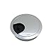 60mm 2.3inch Metal Desk Table Grommet Cable Cord Hole Cover for Home and Office (Bright Silver)