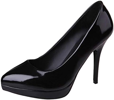 ELEEMEE Women Fashion Thin Heel Pumps Platform Shoes