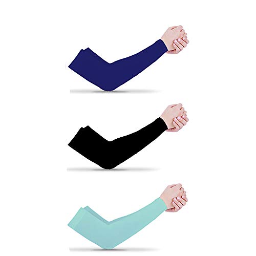V.E High Performance Arm Sleeves for Athletic Arm Sleeves Perfect for Cricket, Bike Riding,Cycling & Outdoor Activitiess With Black,Dark Blue And Turquoise Color – 3 Pairs V.E High Performance Arm Sleeves for Athletic Arm Sleeves Perfect for Cricket, Bike Riding,Cycling & Outdoor Activitiess With Black,Dark Blue And Turquoise Color – 3 Pairs