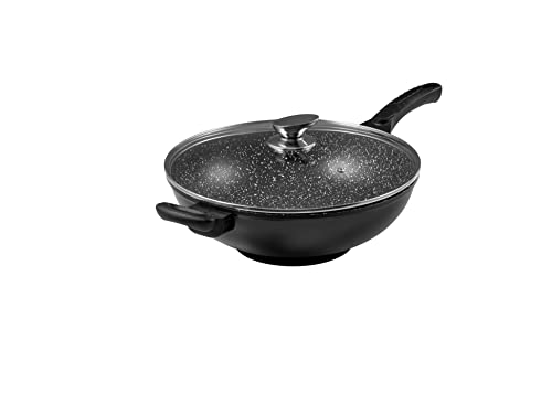 Pradel Excellence 52885M Imitation Stone Wok with Glass Lid, 32 cm