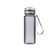 Letsfit Sports Water Bottle, BPA-Free Tritan Plastic Water Bottle with Locking Flip-Flop Lid, Leakproof and Dustproof Cap, Carry Loop, 21oz Bottle for Outdoor Hiking Camping Travel