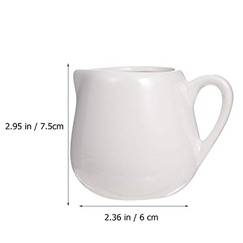 Cabilock 2Pcs 70Ml Brocca per Latte in Ceramica Brocca per Latte in Porcellana Brocca per Latte con Manico Cucina… - immagine 3