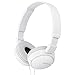 Sony MDR-ZX110AP Extra Bass Wired Headphones with Mic, Smartphone Headset for iPhone & Android with in-Line Remote & Microphone, Neodymium Magnets & 30mm Drivers, White (Renewed)