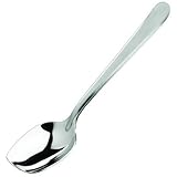 Winco SPS-S8, 8-Inch Solid Slanted Plating Spoon, Serving Dinner Spoon, Stainless Steel Tablespoon