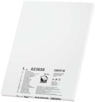 Centra 80 Micron A4 Lamination Pouch, Pack of 100, Ideal for Home Laminating, 100 Pouches