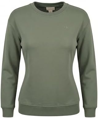 Donna Felpa Archive Logo French Terry Girocollo, Grigio (Autumn Green), M