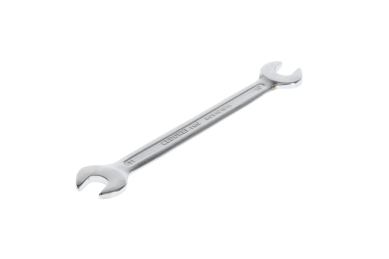 GEDORE red Double open-end spanner, SW 10+11 mm, Metric, Spanner, Open-end spanner, 157 mm long, R05101011