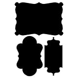 Wallies Wall Decals, Black Chalkboard Shapes, Set of 3