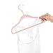 MIZGI Premium Kids Velvet Hangers (Pack of 50) with Copper/Rose Gold Hooks,Space Saving Ultra Thin,Non Slip Baby Hangers for Children's Skirt Dress Pants,Clothes Hangers(Pink)