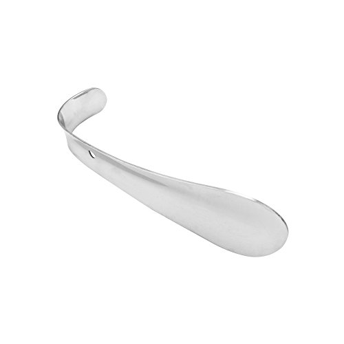 RAHATA 2 Pieces Short Metal Shoe Horn Stainless Steel Professional Shoe Horn