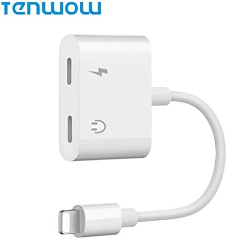 Adapter and Splitter for iPhone 7/7Plus/8/8Plus/X/XR/XS MAX Cables Headphones and Charger Dual Adapter for iPhone Headphone Jack Audio & Charg & Call & Remote Adapter, Surpport for iOS 12 or Later