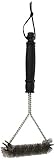 Cleaning Brush For BBQ By Beyond Grilling: Efficient Triangular Cleaning Tool With Stainless Steel Bristles And Leather Strap In Premium Gift Carton Box