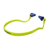 Sellstrom S23430 Banded Ear Plug, Hearing Protection with Blue Pods - Hi-Vis Green