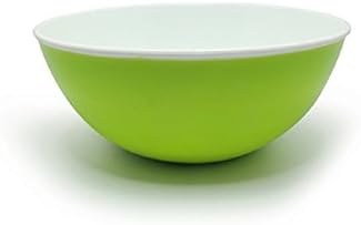 Salad Bowl ~ Premium Fruit / Cereal Bowl with Appealing Colors~ 100% Stain Proof Durable Shatterproof Thick Plastic ~ 54 Fluid Oz Capacity ~ Use as Soup/Desert Bowl [2year Warranty] (1, Green)