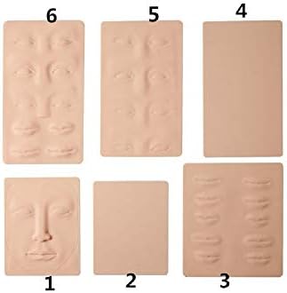 PAPWOO Microblading Practice Skin 1PC 3D Cosmetic Permanent Makeup Face Tattoo Training Sheet Lips Eyes Eyebrow Eyeliner Make Up Tattooing Supplies For Beginners & Professionals (Eyes & Lips)