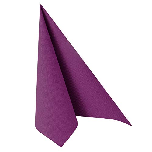 Papstar Cloth-Like Paper Disposable Dinner Napkins, 16”x16” ¼ Fold, 50 Pack, 21 Different Color options at Amazon