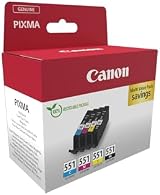 Canon CLI-551 C M Y BK Ink Cartridges 4 Pack Multipack Black Cyan Magenta Yellow view 2