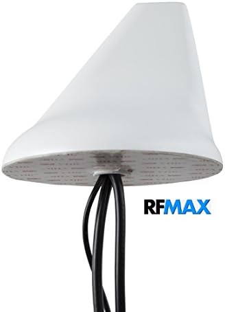 RSF-AW-G4W-SSS: 3-in-1 White Adhesive Mount Sharkfin Antenna - GPS+3G/4G/LTE+WiFi with SMA Male