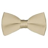 Boy's Solid Color Banded Satin Bow Ties / Bowties (Champagne)