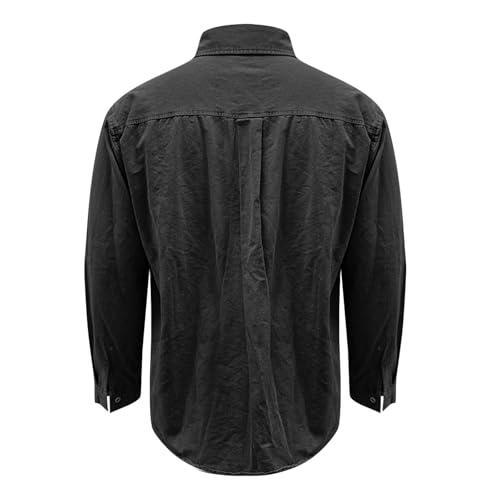 work shirts men long sleeve button down wrinkle free formal dress shirts slim fit 4-way stretch nono iron casual business office oxford shirts wedding funneral interview job professional clothes