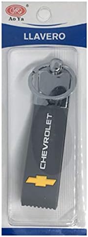 thehomegallery Car Logo Metal Rubber Alloy Key fob Car Key Chain Ring Chrome car model Key Tag (Chevrolet)