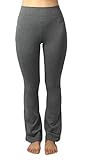 Women's Running Yoga Pants Fitness Trousers Boot-cut Black Grey