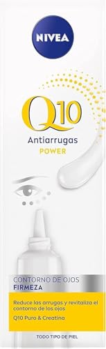 Q10 Antiarrugas Power - Contorno de Ojos Extra Firmeza - Reduce Ojeras, Bolsas y Patas de Gallo - Q10 Puro, Creatina y Ácido Hialurónico - Clínicamente Probado - Todo tipo de Piel - 15 ml