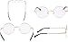 Agstum Retro Round Metal Non-Prescription Eyeglasses Frame with Spring HInge Clear Lens (Gold, (Small size) 42)