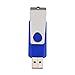 TOPESEL 10 Pack 16GB Bulk USB Flash Drives Memory Stick Swivel USB 2.0 Thumb Drive, Blue