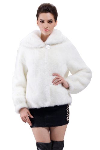 UPC 799430382823, Messca Women&#39;s Irma Faux Mink Fur Short Fur Coat (S, White)