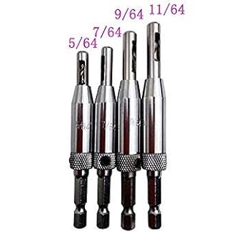 Generic 4 pcs HSS Self Centering Hinge Drill Bits Door Cabinet Door Windows Self-Centering Hinge Wood Woodwork Reaming Cabinet Tool Set