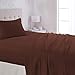 Amazon Basics Lightweight Super Soft Easy Care Wrinkle Free Microfiber 3 Piece Bed Sheet Set with 14-Inch Deep Pockets, Twin, Chocolate, Solid, Kids, Men & Women Bedding