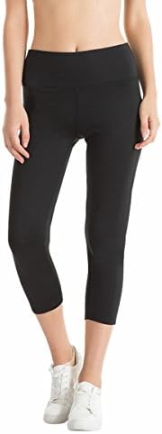 Yidainline Women's Yoga Capris Pants Tummy Control Workout Running Yoga Capris Leggings(X-Large,Black)