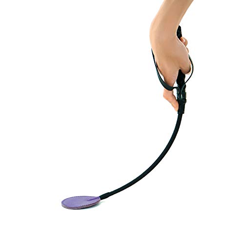 SCARLET KITTEN Riding Crop Horse Whip Spanking with Leather Slapper Circle Shape Jump Bat (Purple) - Thumbnail 4