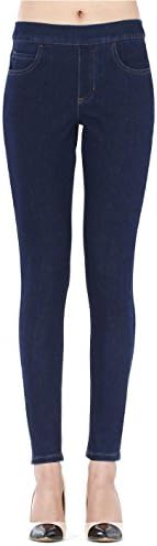 Isolde - Skinny Dark Blue Indigo Jegging Super Stretch Knit Denim for Women with Fully Functional Pockets S