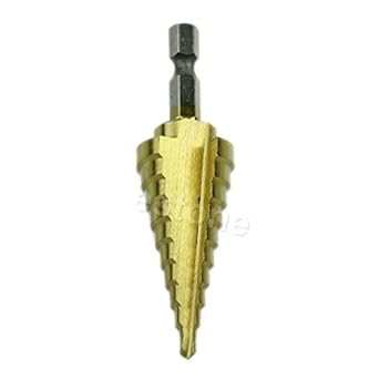 Generic Hex Titanium Step Cone Drill Bit Hole Cutter 4-22mm HSS 4241 For Sheet MetalFreeshipping H02