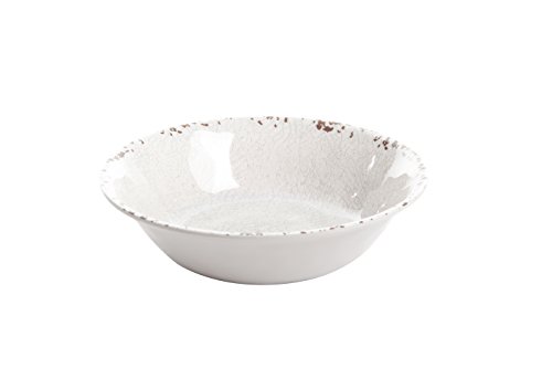 Gibson Studio 12 Piece Mauna Melamine Dinnerware Set, Ice Rustic